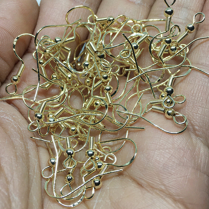 100PCS 18K Gold Filled Earring Hooks 925 Sterling Silver - Doki Decor