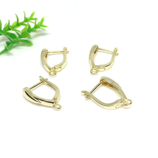 10PCS 14K 18K Gold Filled Earring Hooks Earring Hoops Ear Buckle White Gold DIY Jewelry Accessories Earrings Hoops Doki Decor   
