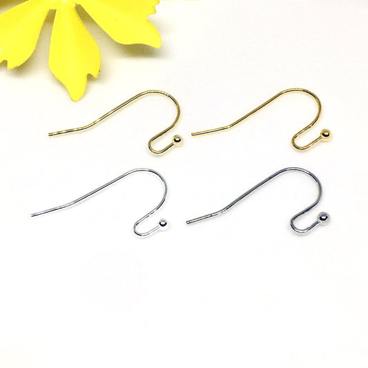 100PCS 14K 18K Gold Filled Earring Hooks Fish Earwire With Ball White Gold Silver Rose Gold For Jewelry Making Earrings Hooks Doki Decor   