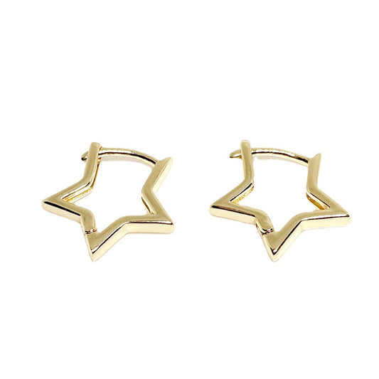 10PCS 14K 18K Gold Filled Earring Hoops Star Hollow Lever Back Beading Hoop White Gold Rose Gold For Jewelry Making Earrings Hoops Doki Decor   