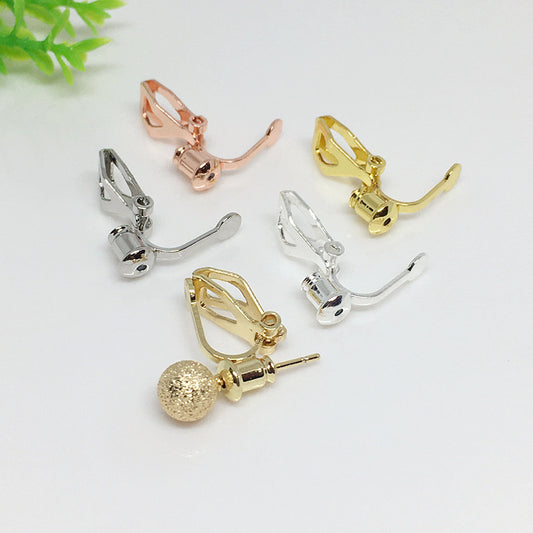 10PCS 14K 18K Gold Filled Rubber Frog Clip-On Earring Converter Findings Components Pads White Gold Rose Gold Silver Clip-On Earrings Doki Decor   