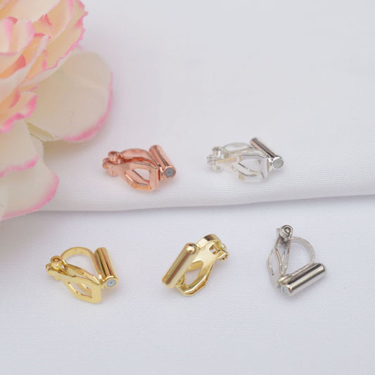 10PCS 14K 18K Gold Filled Rubber Clip-On Earring Converter Findings Components Pads White Gold Rose Gold Silver Clip-On Earrings Doki Decor   