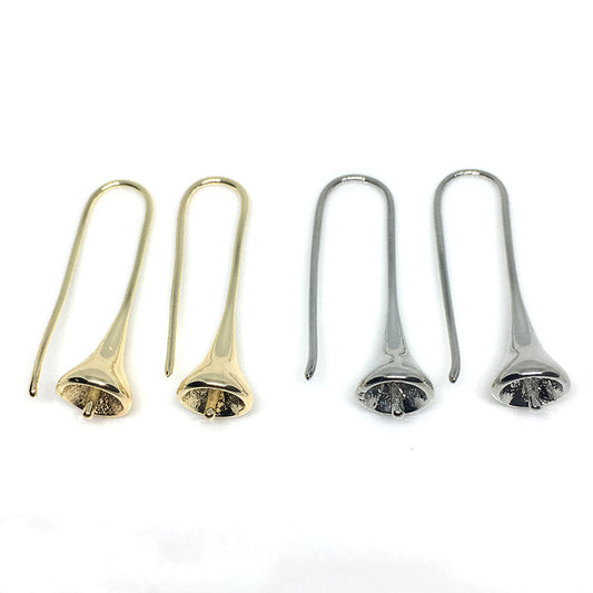 10PCS 14K Gold Filled Earring Hooks White Gold Pearl Beads Tray For Jewelry Making Earrings Hooks Doki Decor   