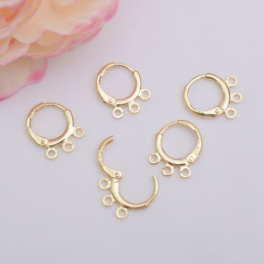 20PCS 14K Gold Filled Earring Hoops Round Circle With Loop Dangle Lever Back Beading Hoop White Gold For Jewelry Making Earrings Hoops Doki Decor   