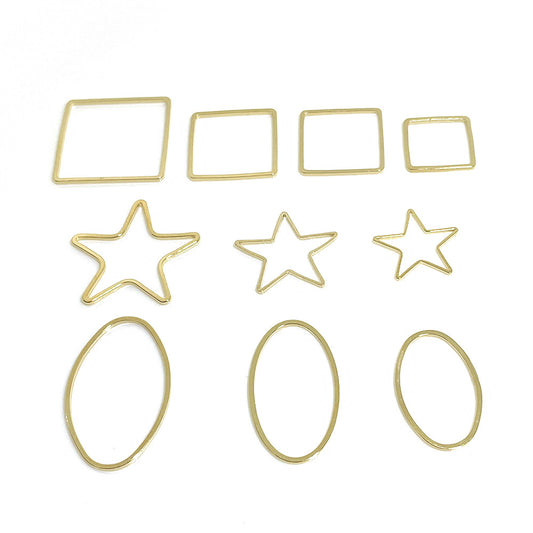 100PCS 14K Gold Filled Earring Hoops Star Oval Square Lever Back Beading Hoop White Gold For Jewelry Making Earrings Hoops Doki Decor   