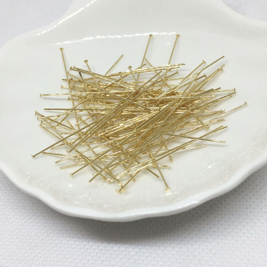 100PCS 14K Gold Filled Seed Beading Needle Pin T Type Tube Wire DIY Jewelry Making Supplies Beading Needle Doki Decor   