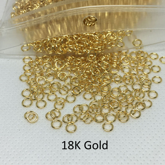 2000PCS 18K Gold Filled Jump Rings Circle 3mm 5mm 6mm 8mm 10mm Connecting Split DIY Jewelry Making Supplies Jump Rings Doki Decor   
