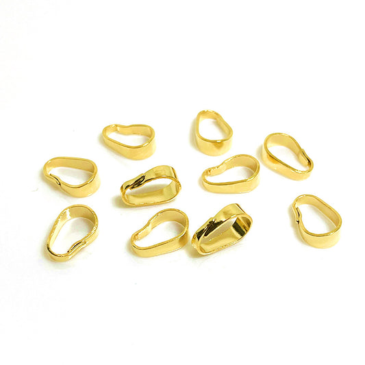 100PCS 18K Gold Filled Melon Seed Buckle Clasps White Gold For Jewelry Making Finding Kits Repair Clasps Doki Decor 18K Gold M 