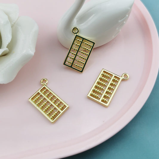 10PCS 18K Gold Filled Pendants Abacus Jewelry Making Findings Supplies DIY Pendants Doki Decor   