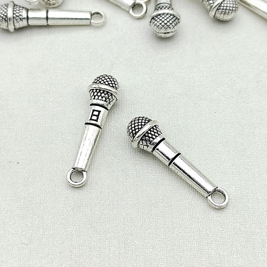 100PCS Alloy Pendants Microphone Jewelry Making Findings Supplies DIY Pendants Doki Decor   