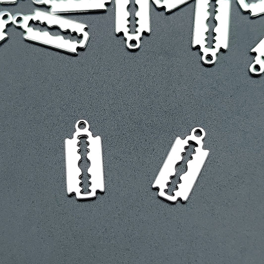 300PCS Alloy Pendants Razor Blade Jewelry Making Findings Supplies DIY Pendants Doki Decor   