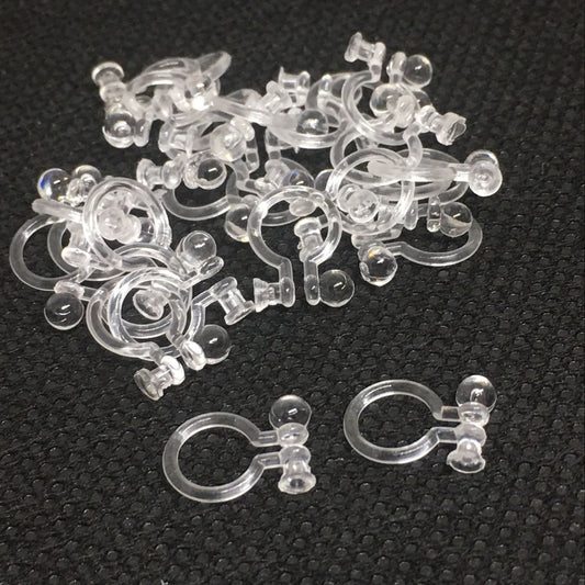 100PCS Hypoallergenic U Type Resin Clip-On Earring Converter Findings Components Environmental Clip-On Earrings Doki Decor   