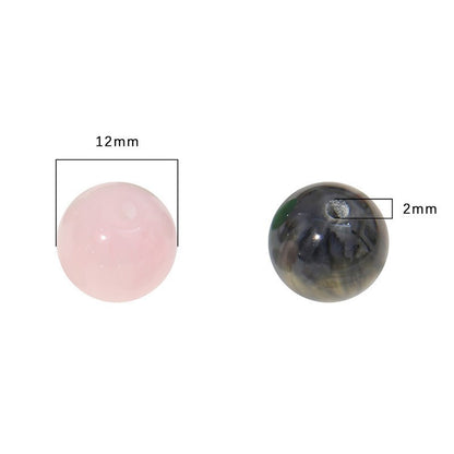 20PCS Resin Cat Eye Stone Gemstone Spacer Beads 8mm 10mm 12mm Large Hole Charms For Jewelry Making DIY Beads Doki Decor   