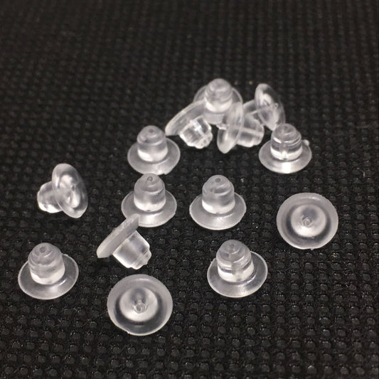 100PCS Resin Earring Backs Hat Ear Stoppers Clear Replacement Environmental For Jewelry Making DIY Earrings Backs Doki Decor   