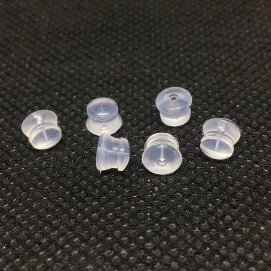100PCS Silicone Earring Backs Flowerpot Ear Stoppers Clear Replacement Environmental For Jewelry Making DIY Earrings Backs Doki Decor   